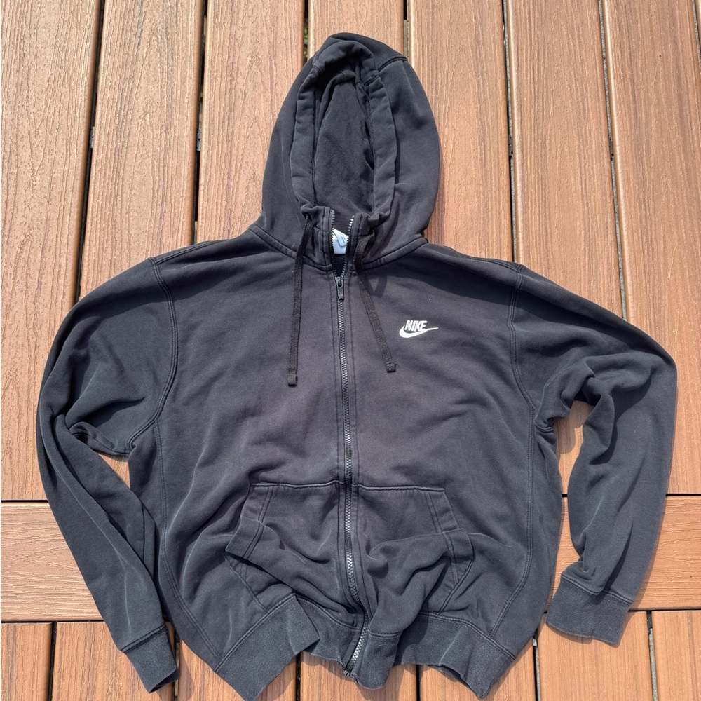 black nike zip up